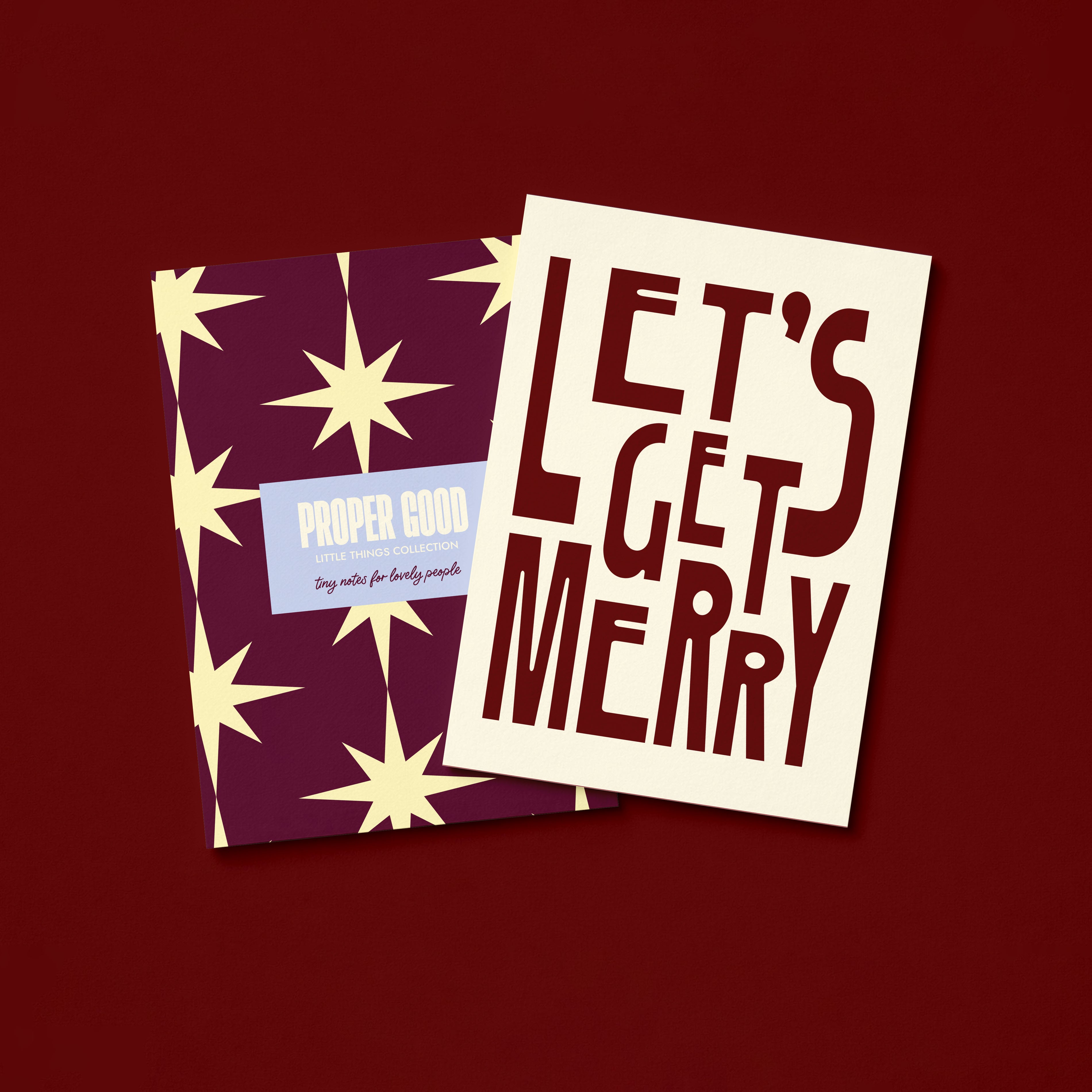 Mini Christmas Greetings Card | Let's Get Merry