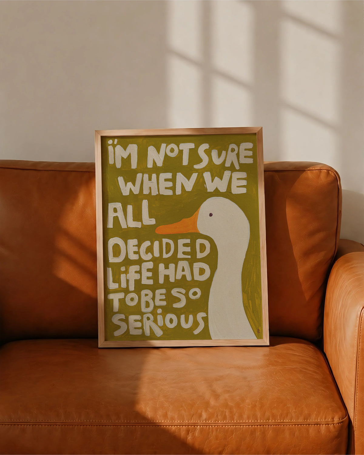 Silly Goose Hand Painted Print