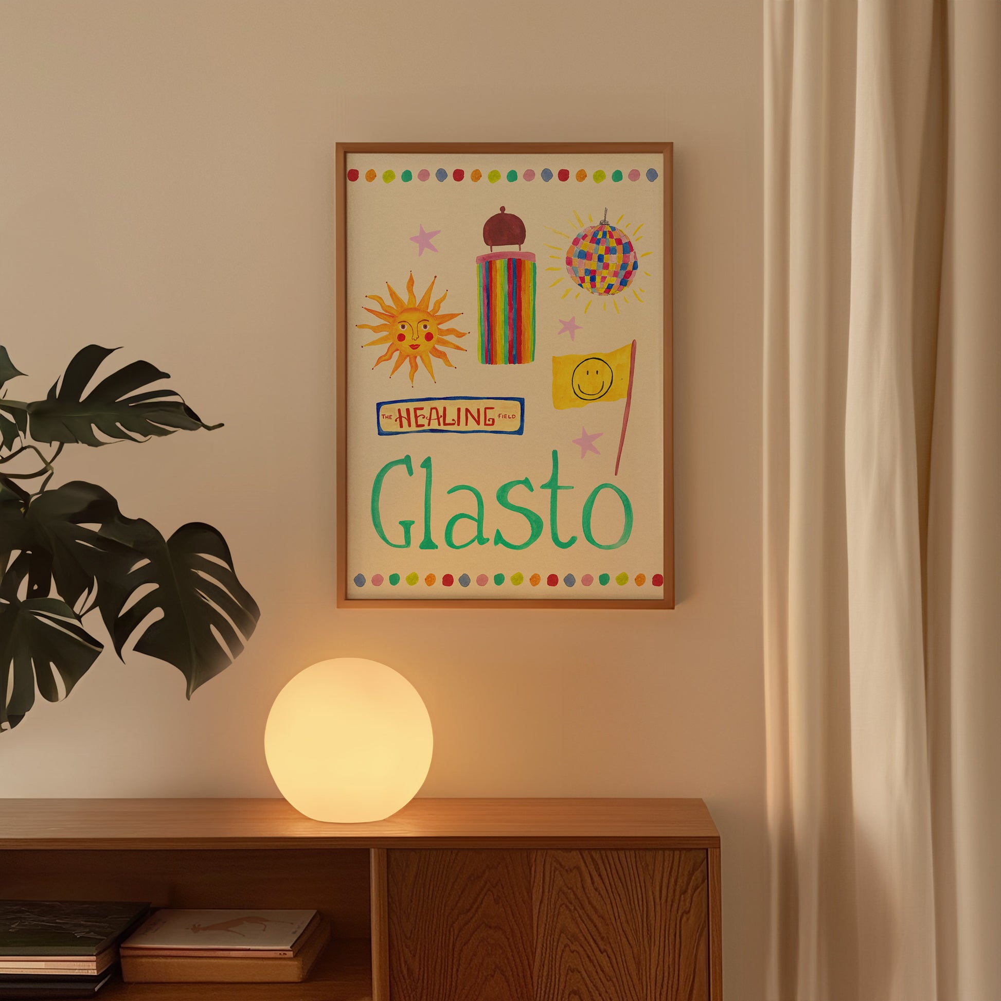 Glasto Trinket Hand Painted Print
