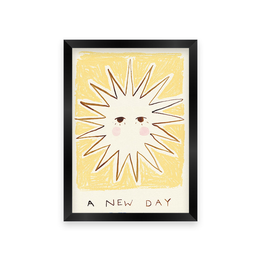 A New Day Quote Bedroom Hand Painted Print