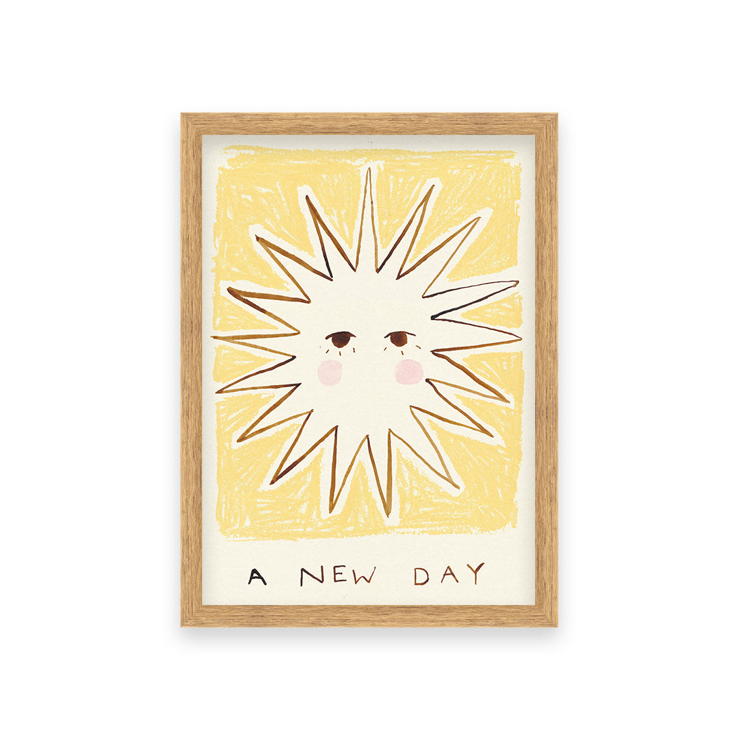 A New Day Quote Bedroom Hand Painted Print