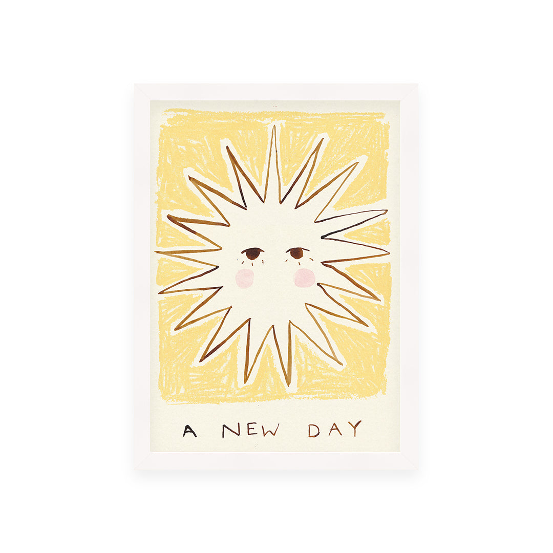 A New Day Quote Bedroom Hand Painted Print