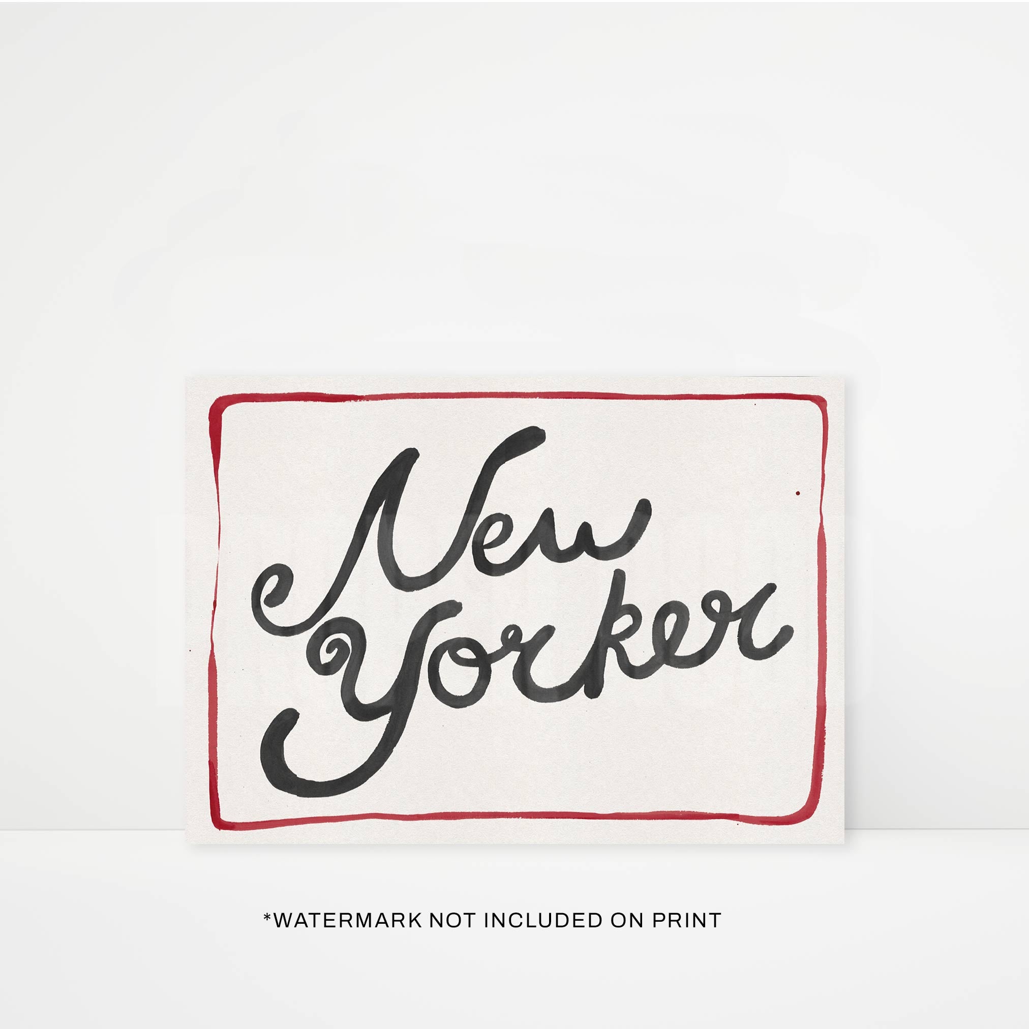 New Yorker Hand Painted Print
