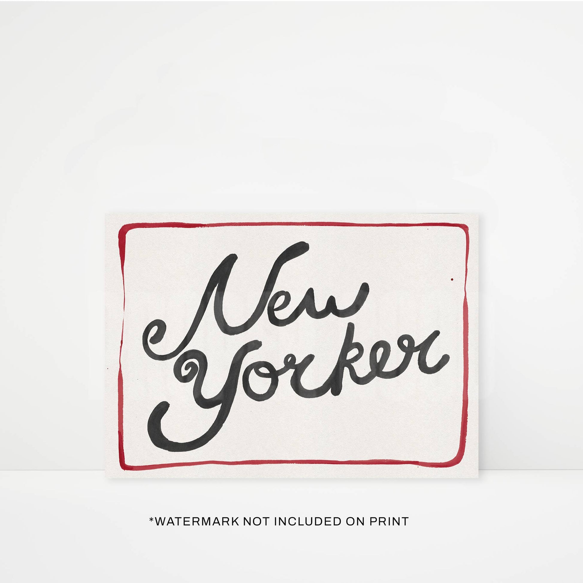 New Yorker Hand Painted Print
