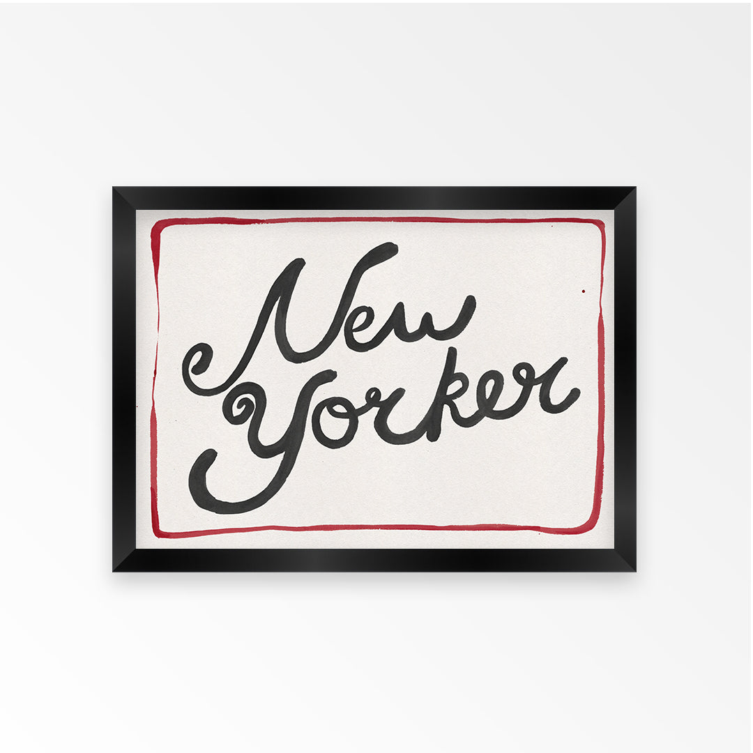 New Yorker Hand Painted Print