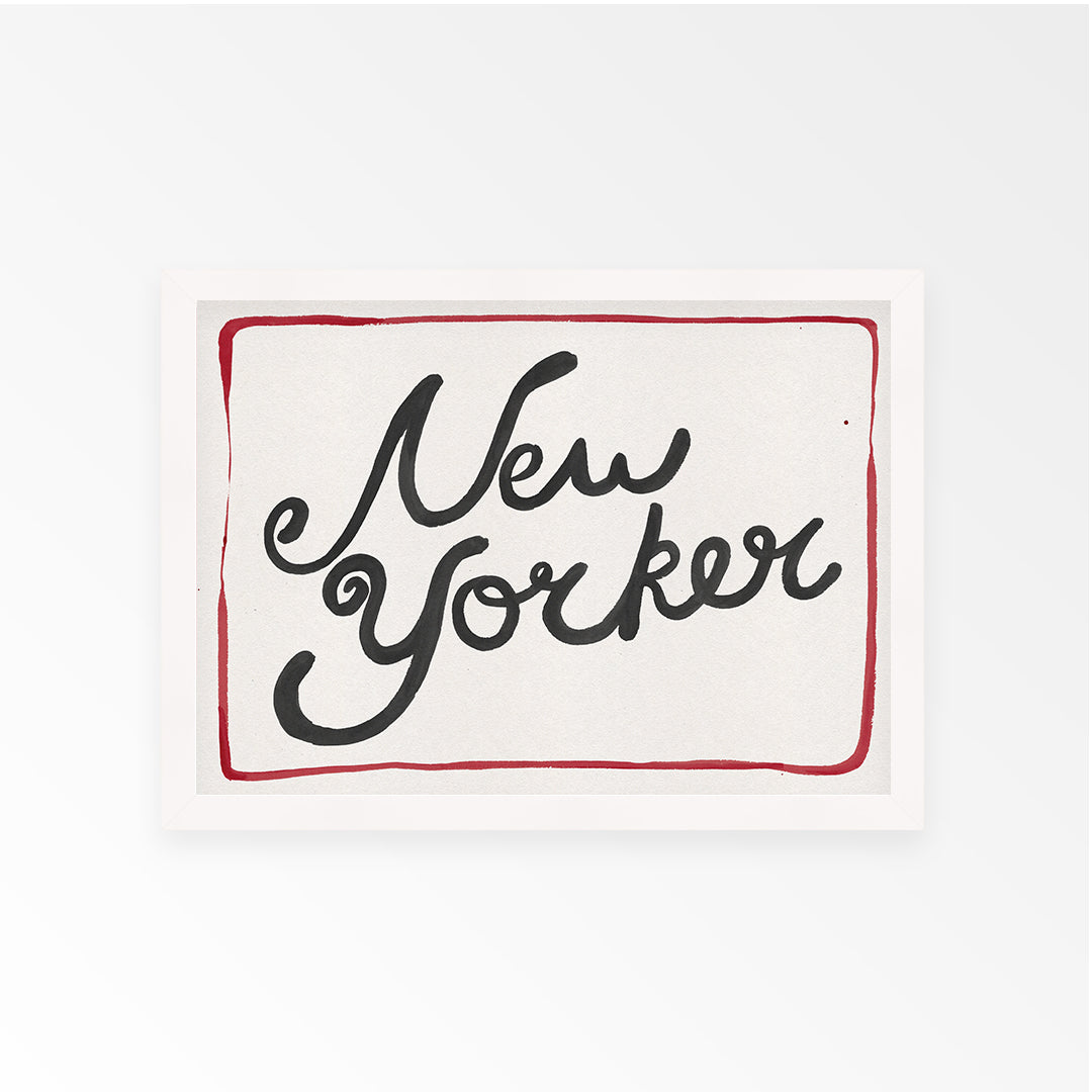 New Yorker Hand Painted Print
