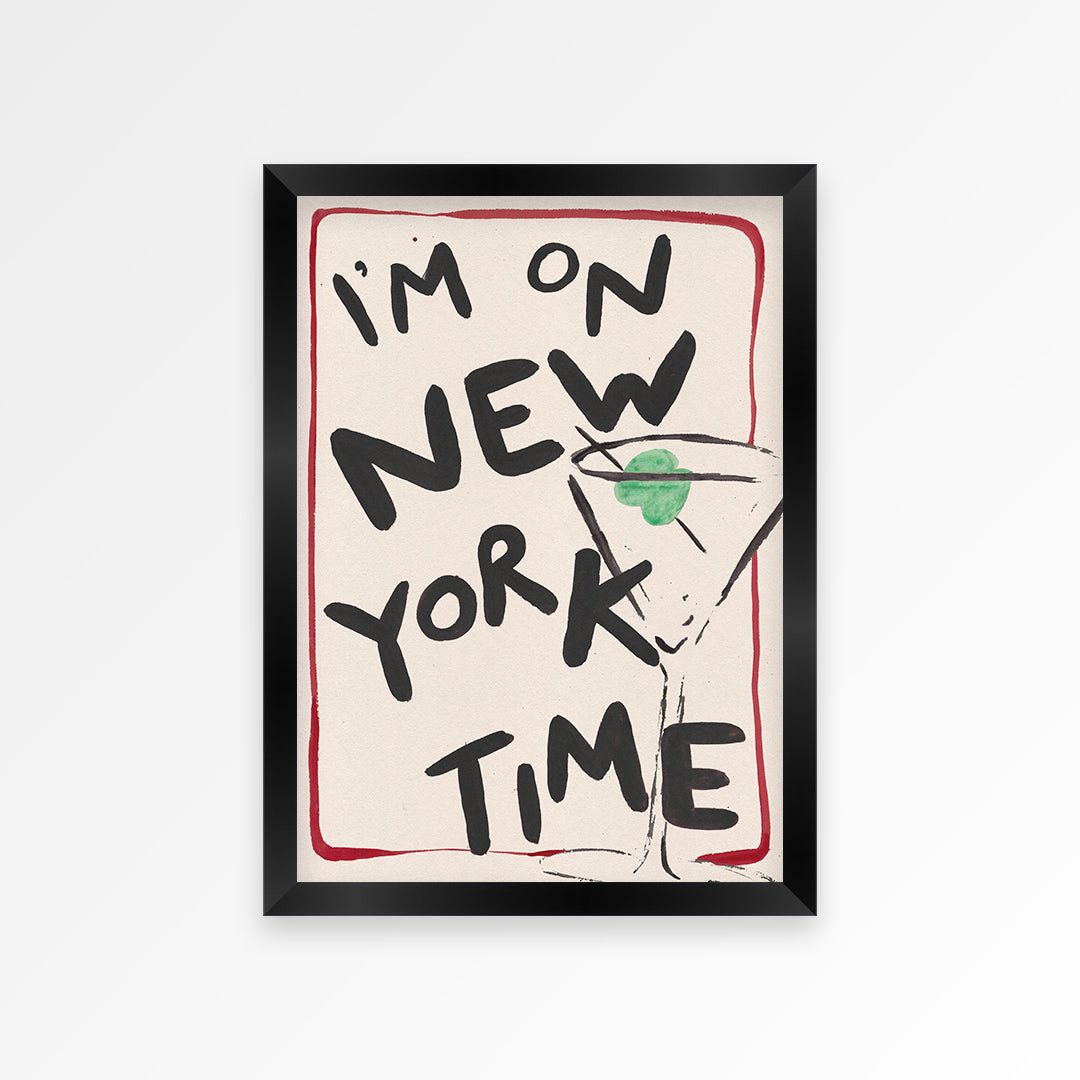 New York Time Hand Painted Art Print