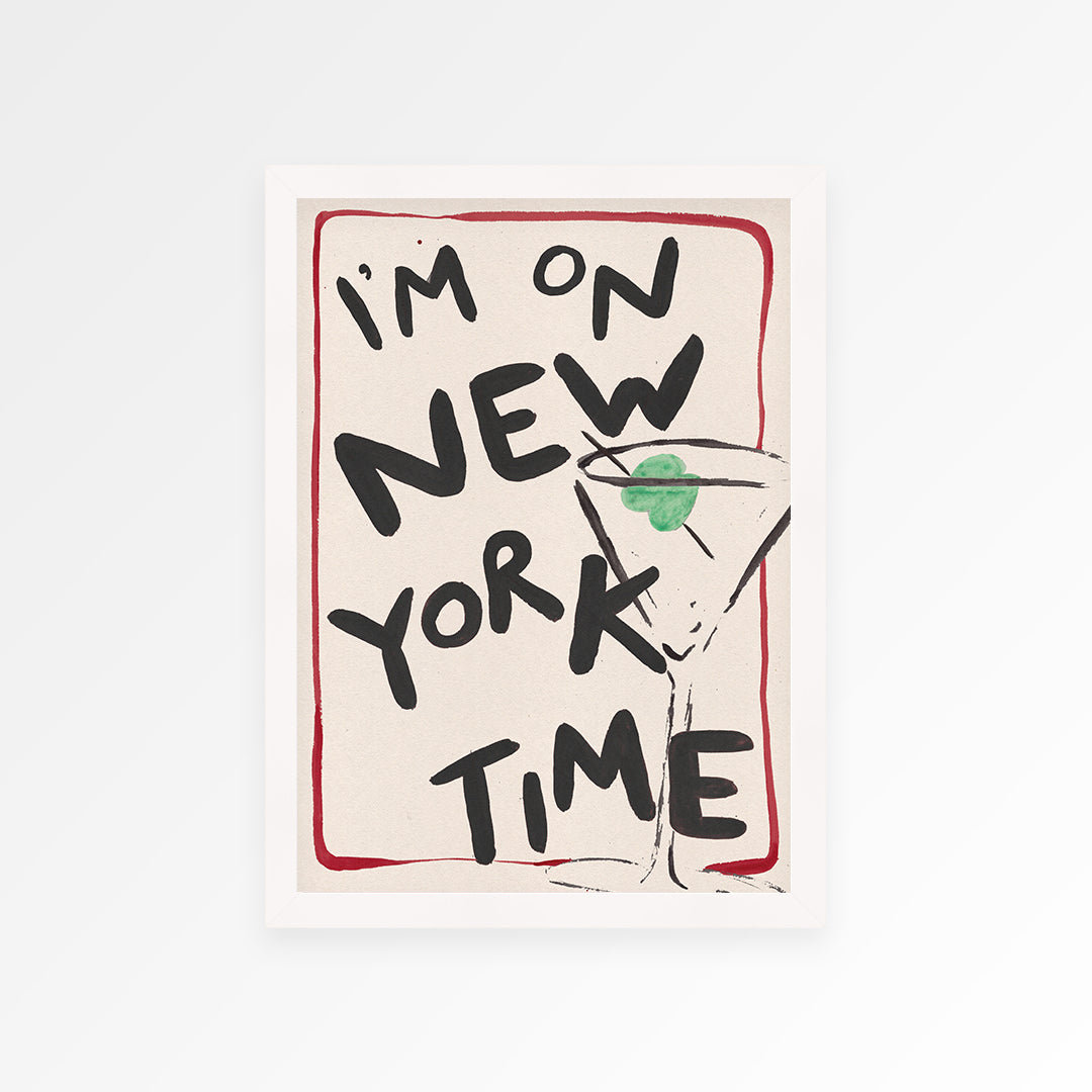 New York Time Hand Painted Art Print