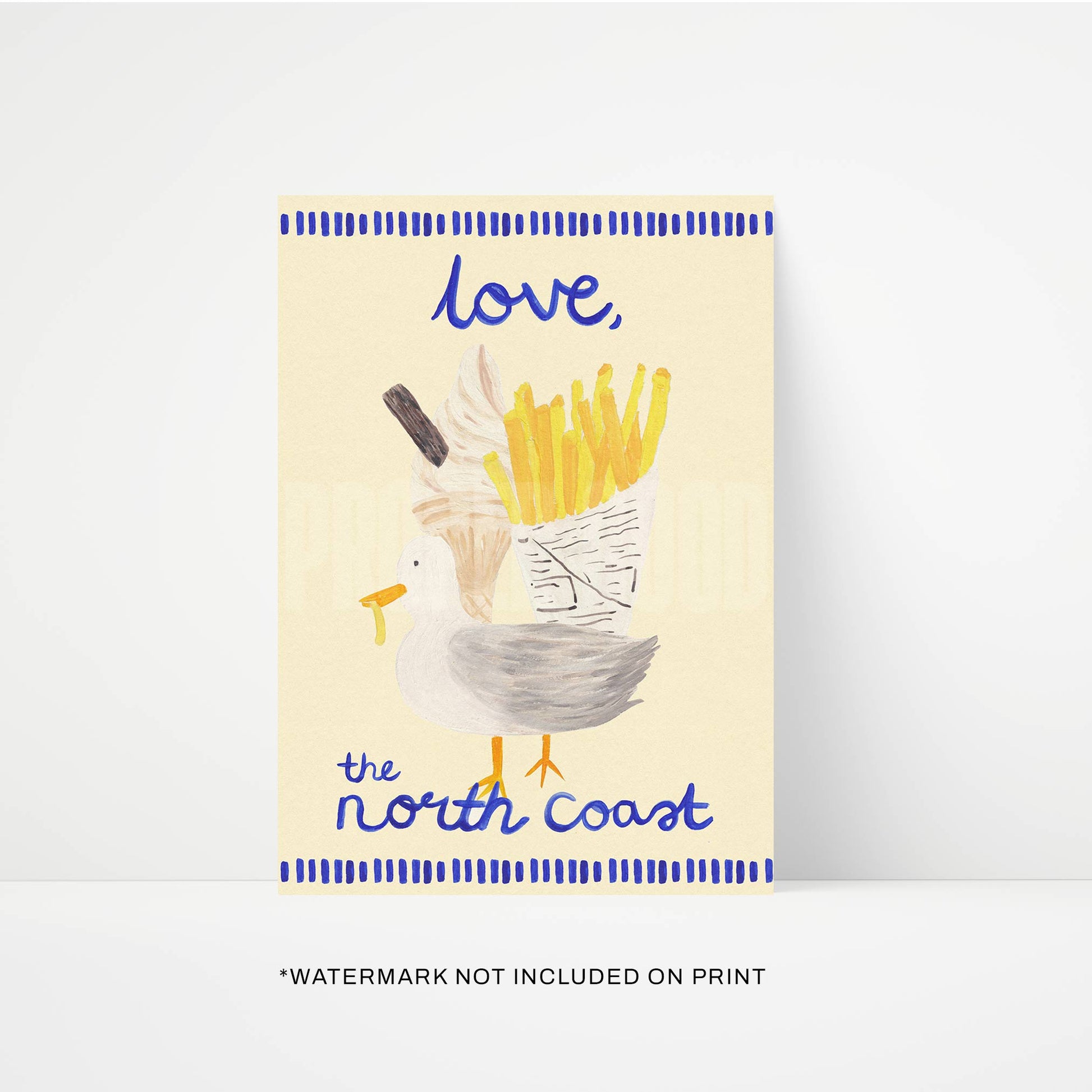 Love, North Coast Seaside Hand Painted Print