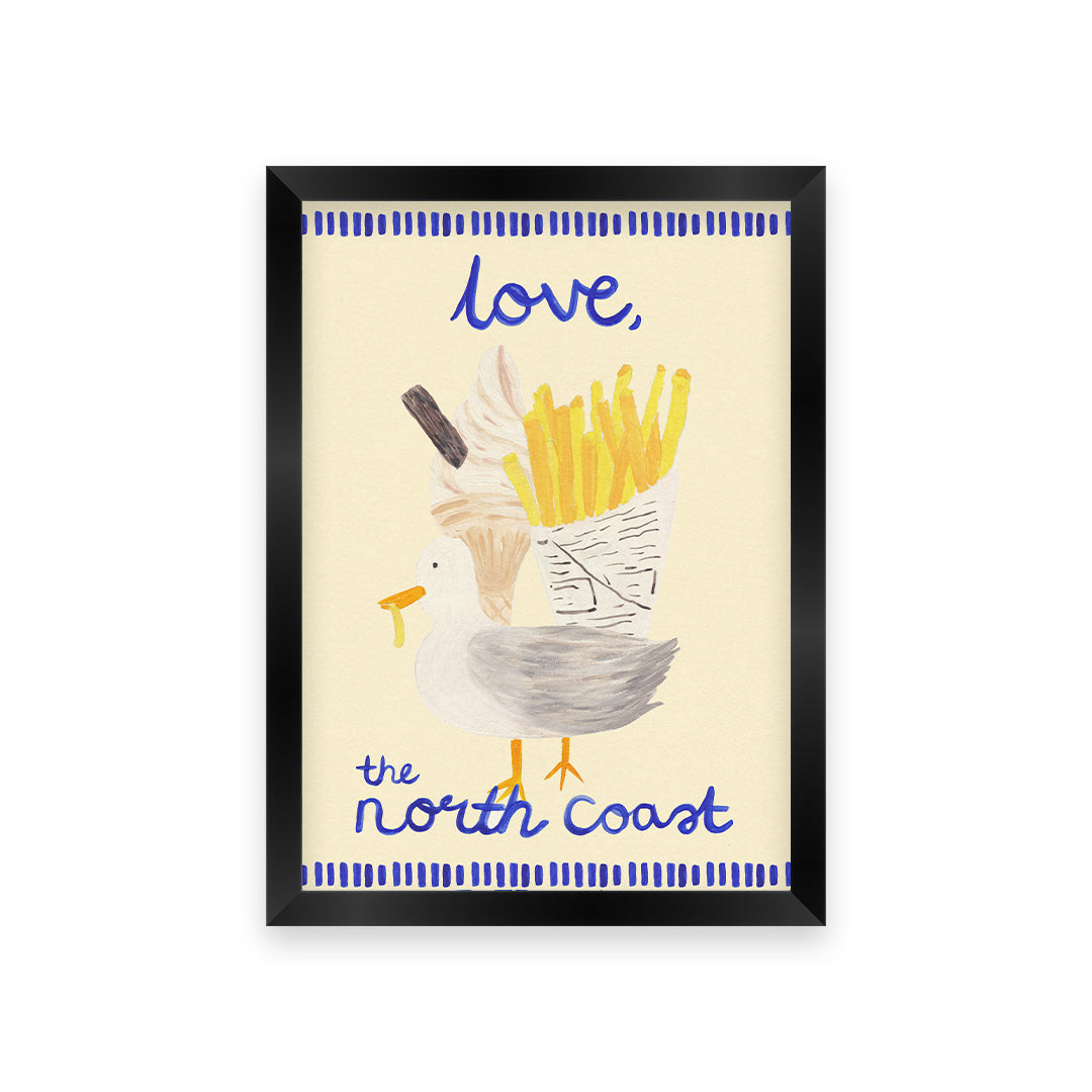 Love, North Coast Seaside Hand Painted Print