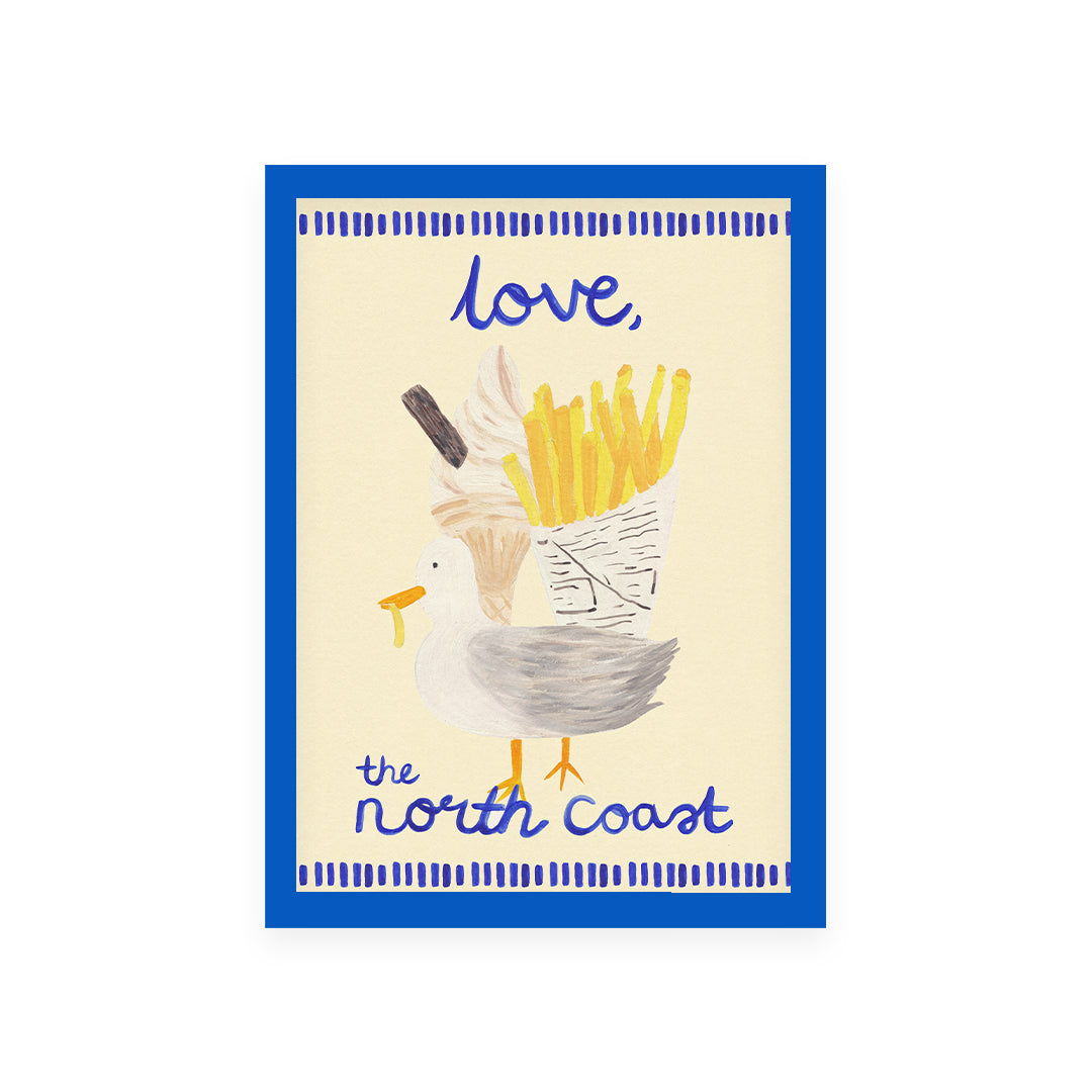 Love, North Coast Seaside Hand Painted Print