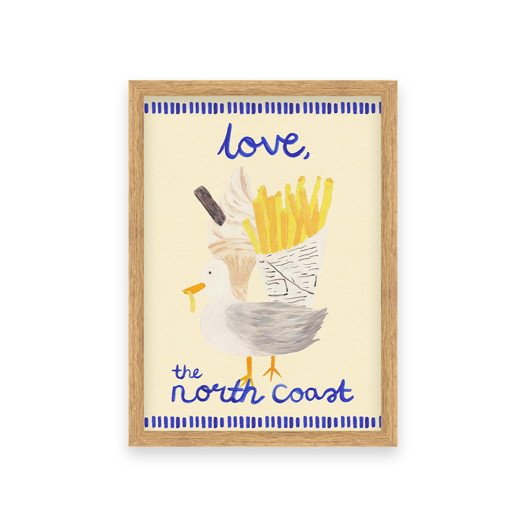 Love, North Coast Seaside Hand Painted Print
