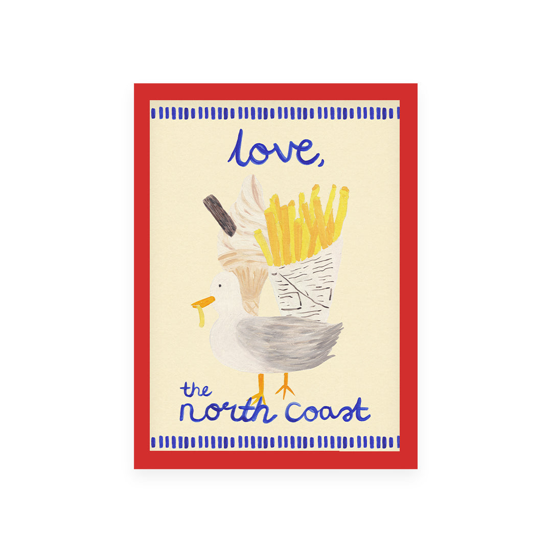 Love, North Coast Seaside Hand Painted Print