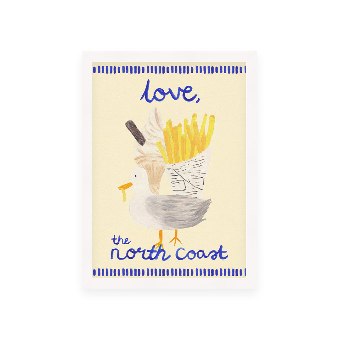Love, North Coast Seaside Hand Painted Print
