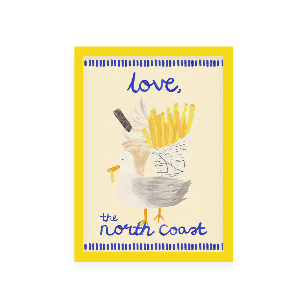 Love, North Coast Seaside Hand Painted Print