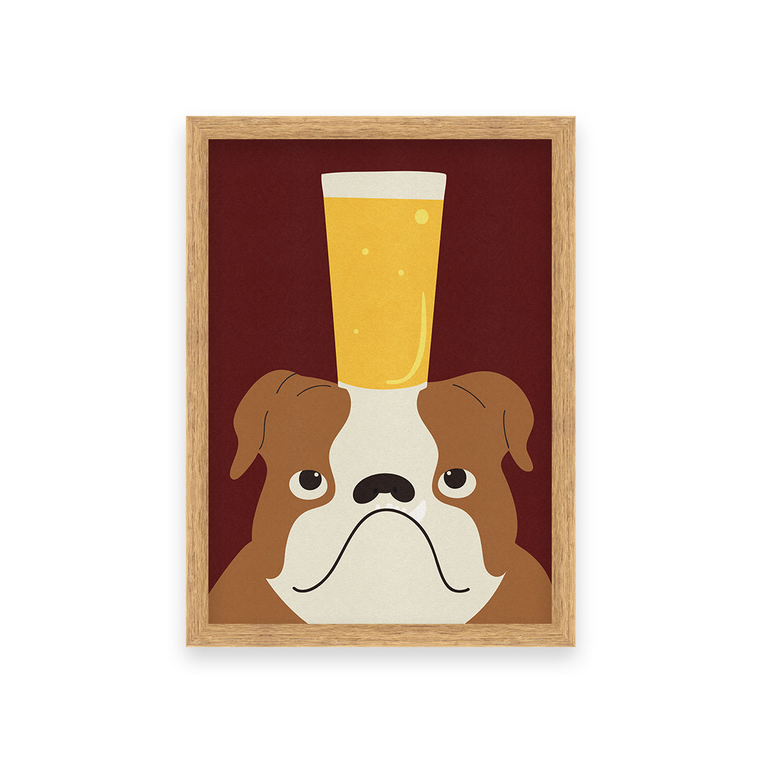 Bulldog Pint Art Print