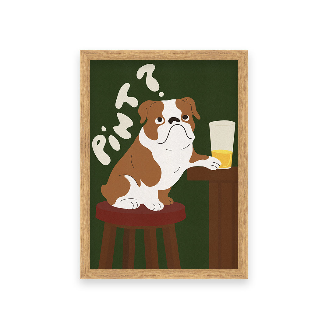 Bulldog Pub & Pint Art Print