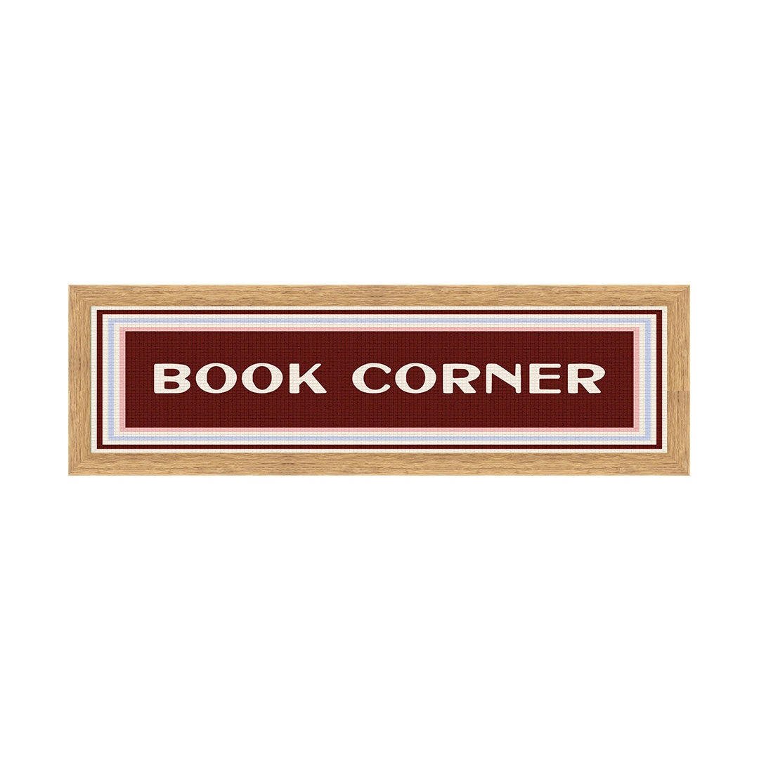 Book Corner Panoramic Framed Print