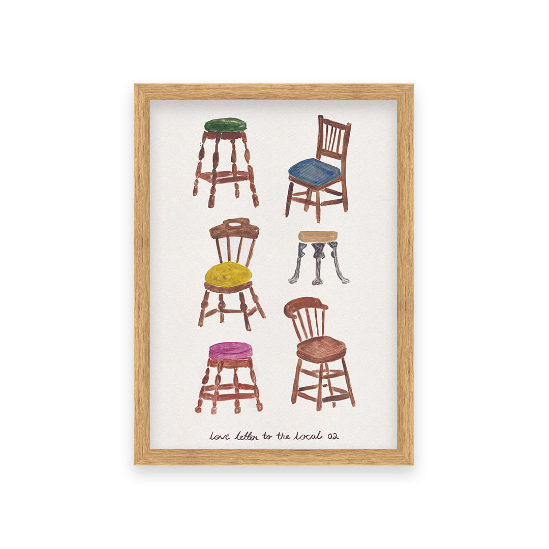 Pub Chairs Art Print