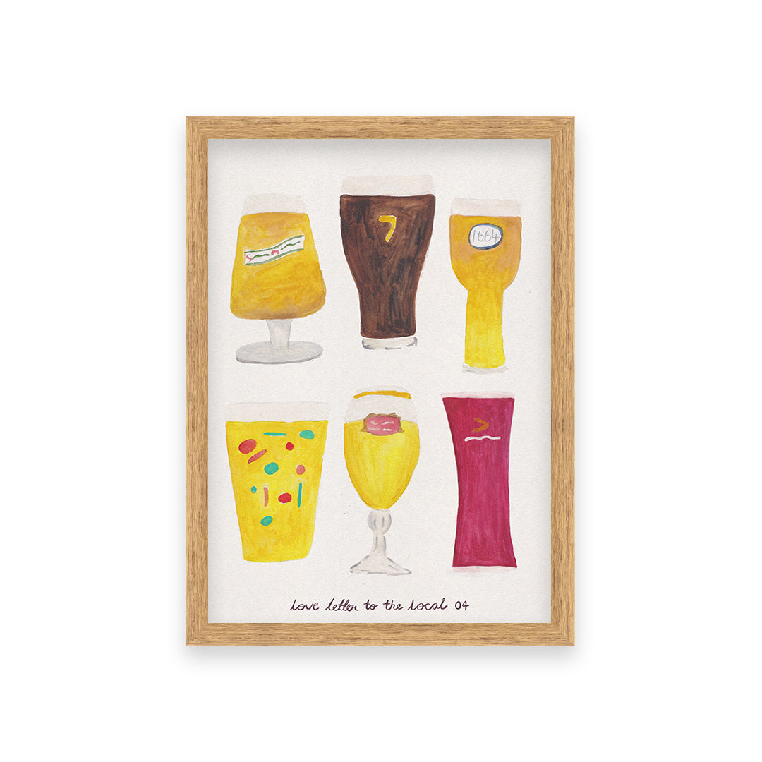 Beers, Pints & Guinness Art Print