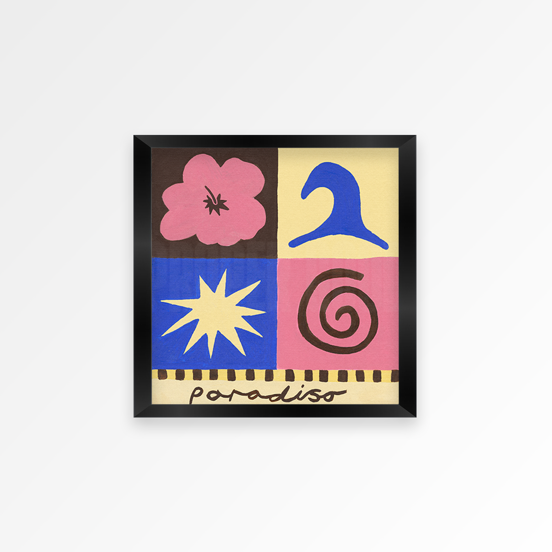 Paradiso Hand Painted Art Print