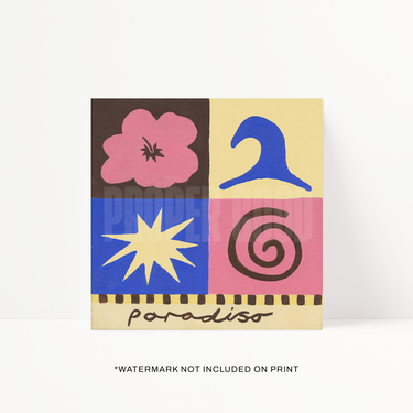 Paradiso Hand Painted Art Print