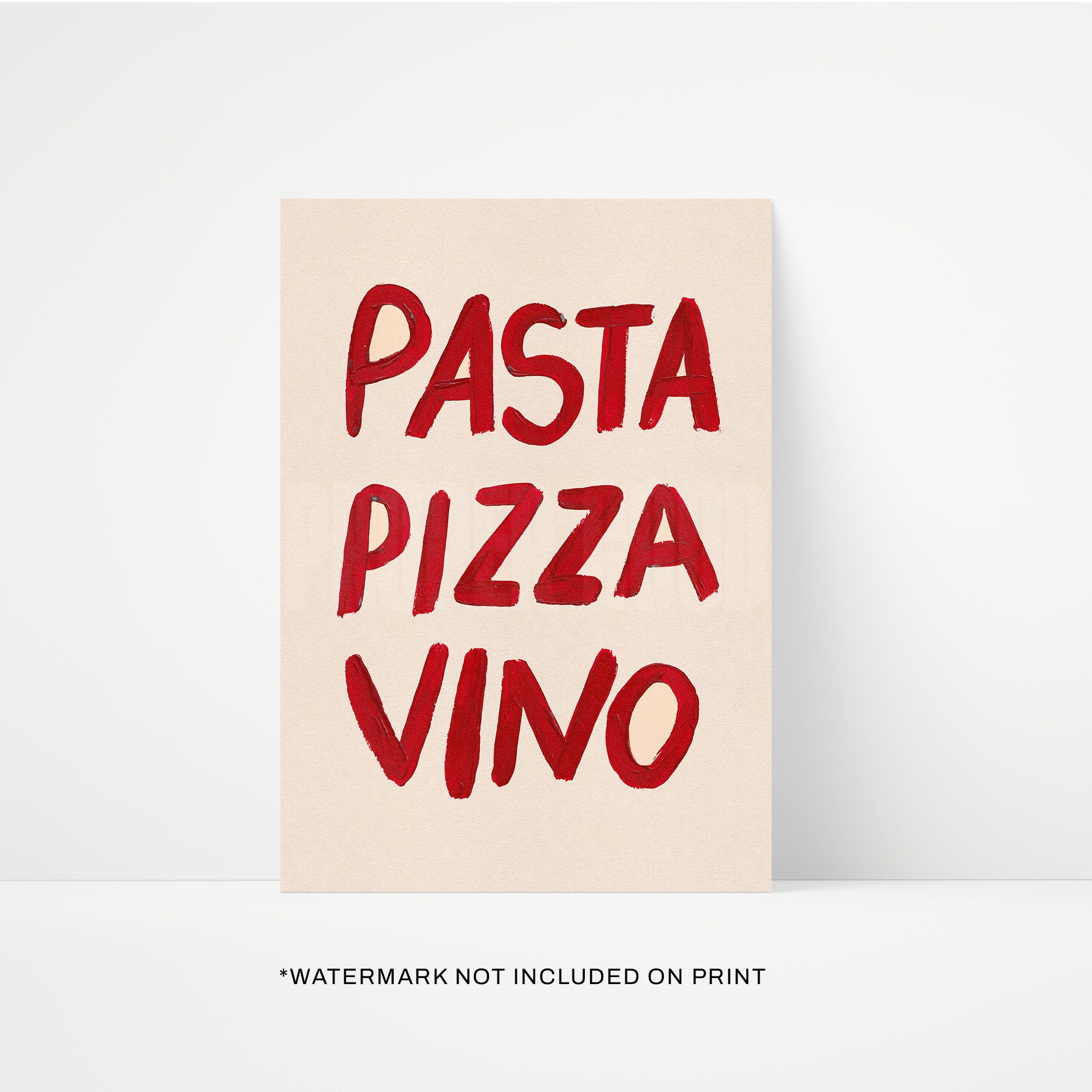 Pasta Pizza Vino Print