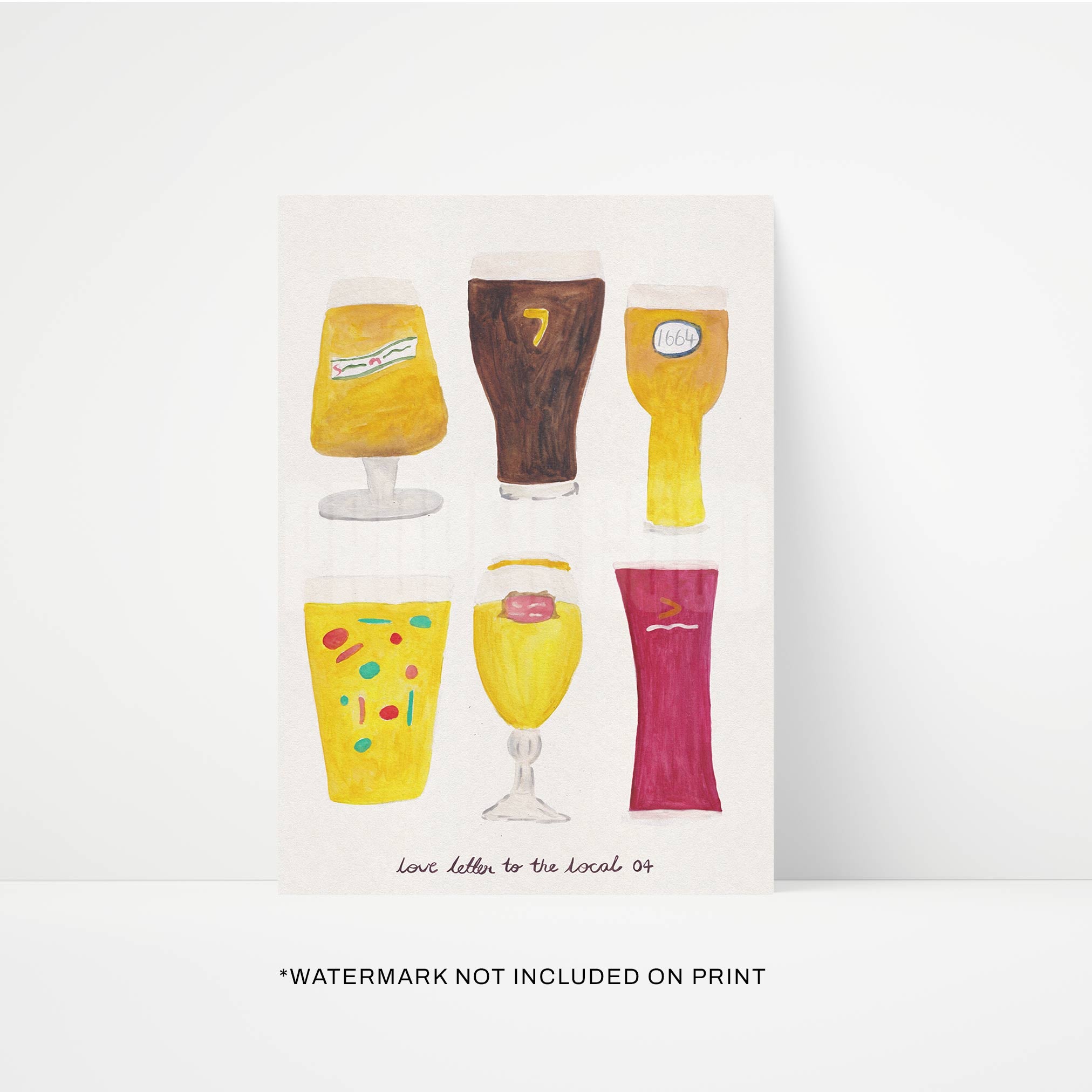 Beers, Pints & Guinness Art Print