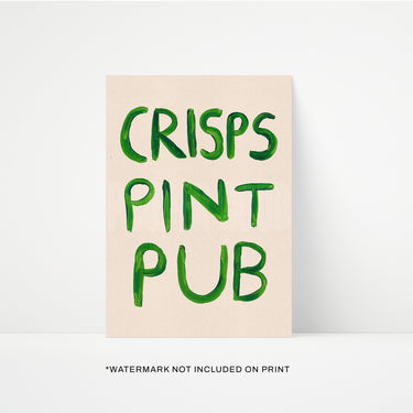 Crisps Pint Pub Print