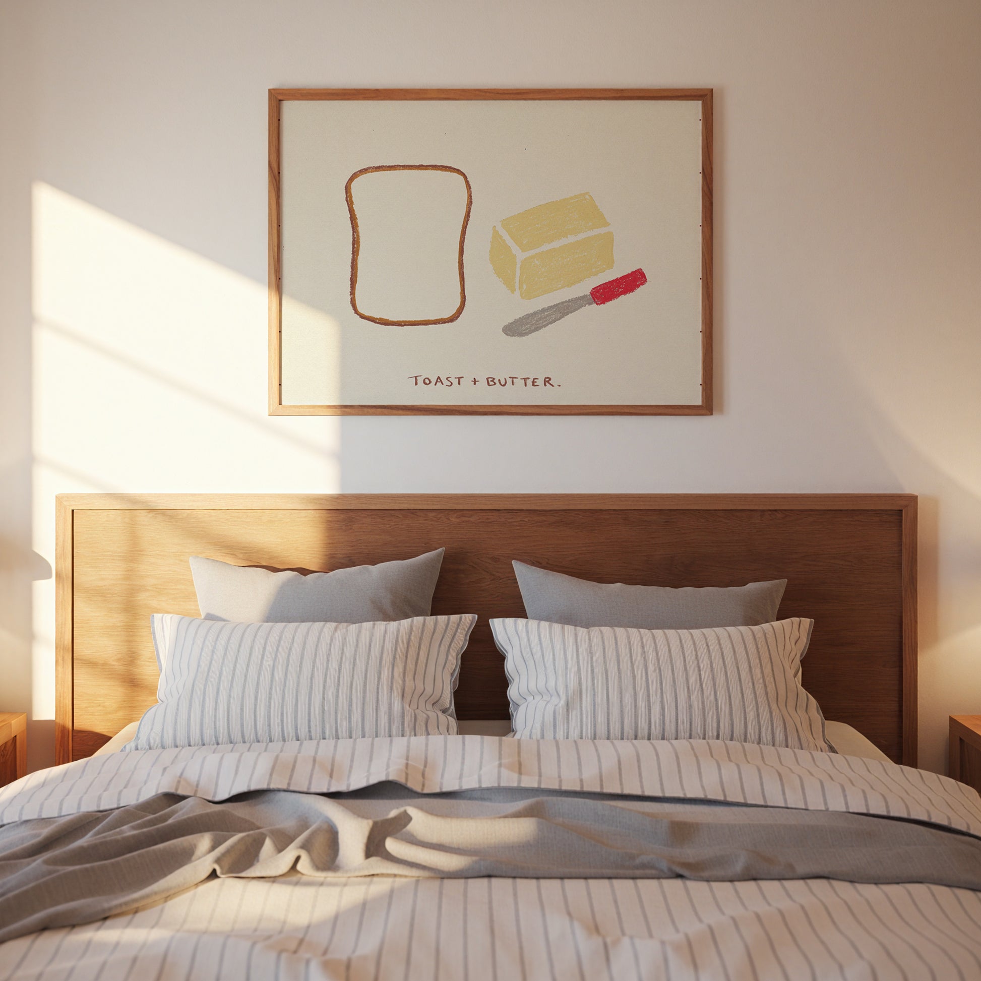 Toast & Butter Quote Hand Painted Print