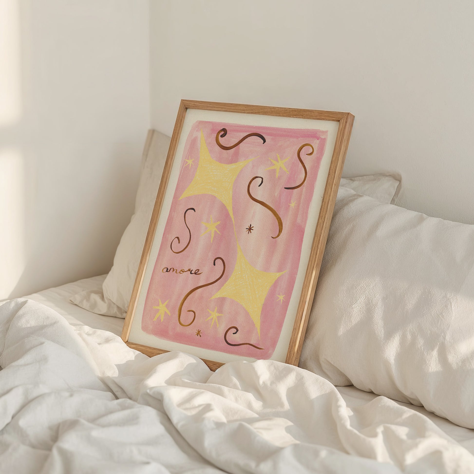 Amore Bedroom Handpainted Print