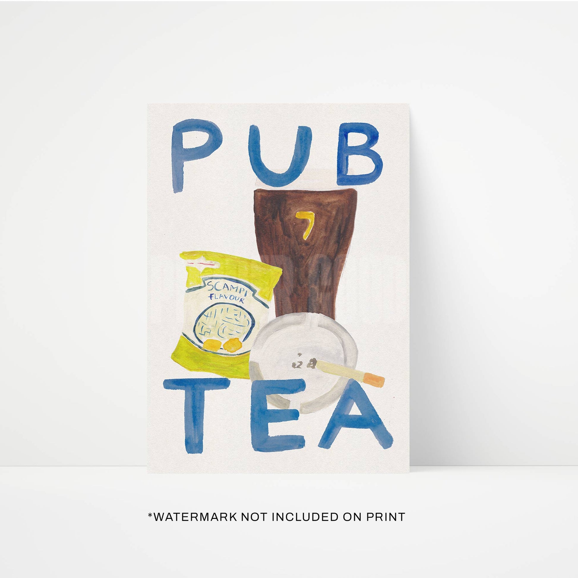 Pub Tea Guinness Cigarette Art Print
