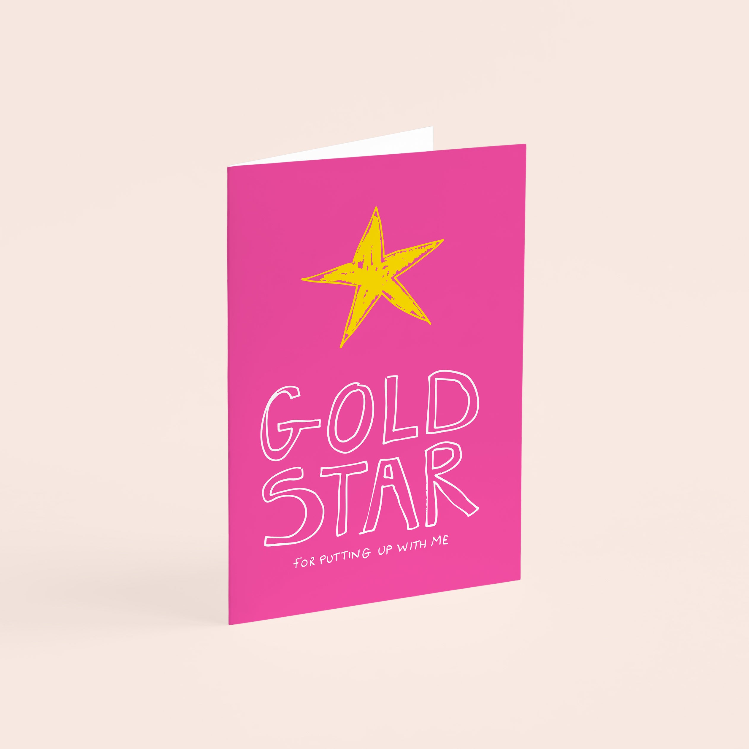Gold Star Valentine's Day Card