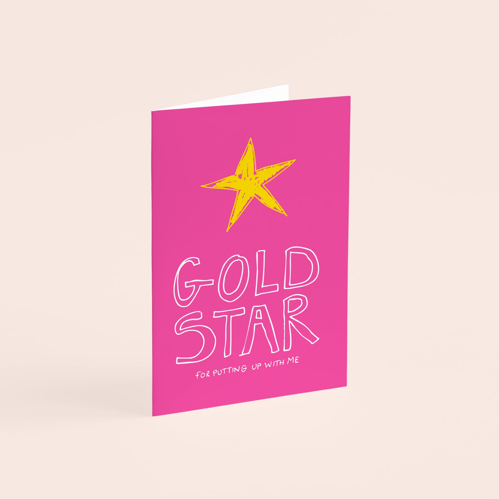 Gold Star Valentine's Day Card