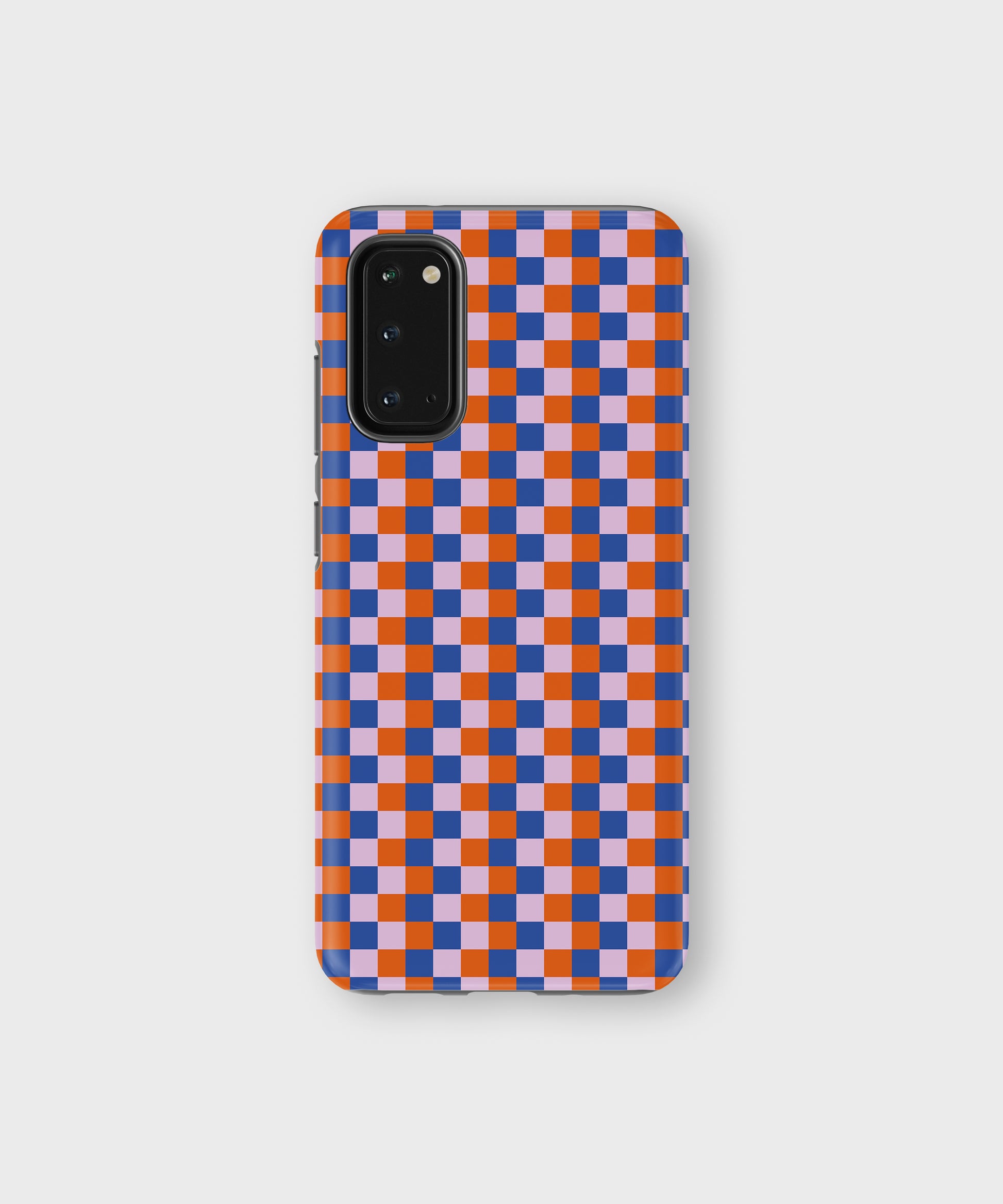 Check Tough Phone Case Red Blue Pink