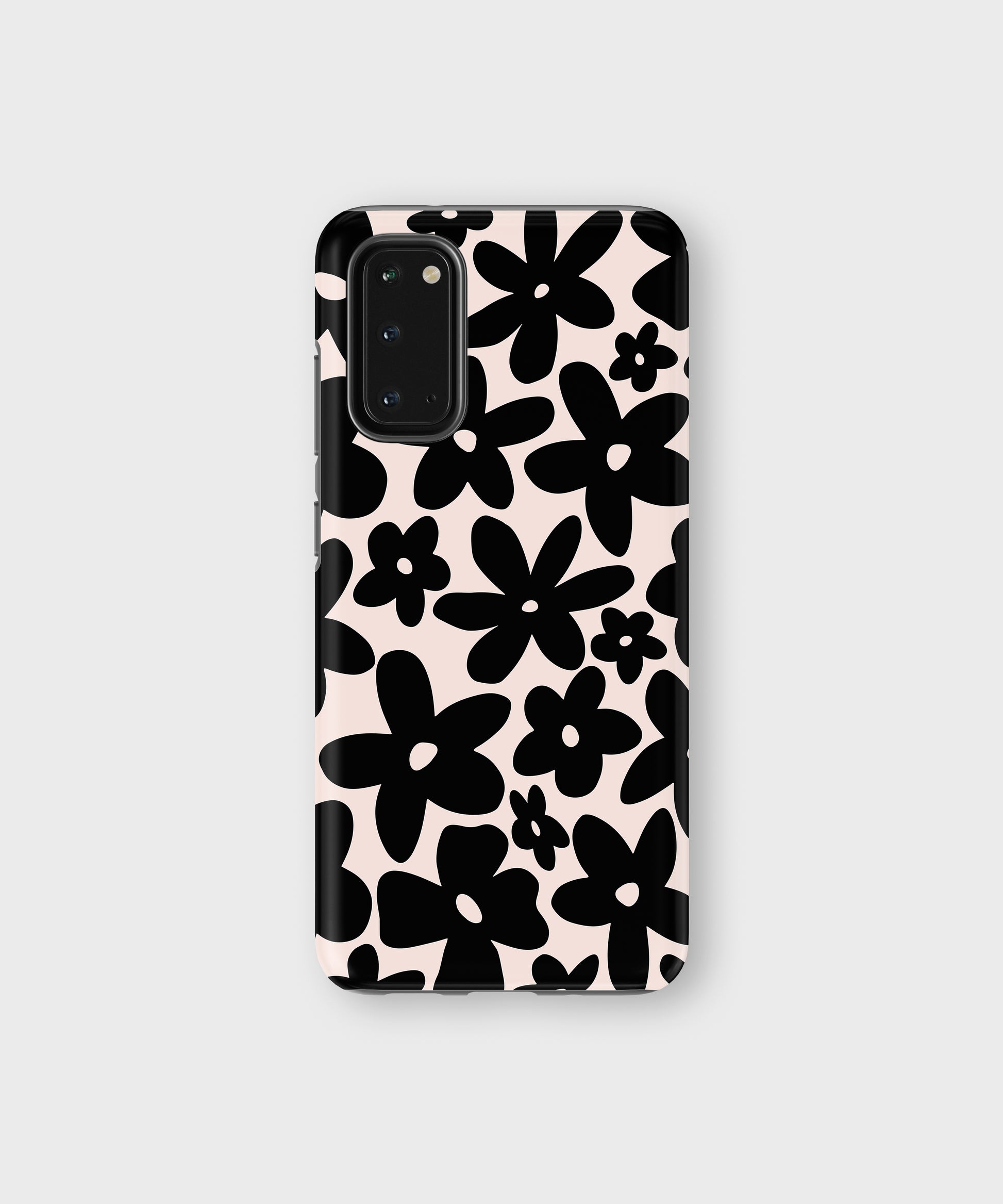 Floral Tough Phone Case Black