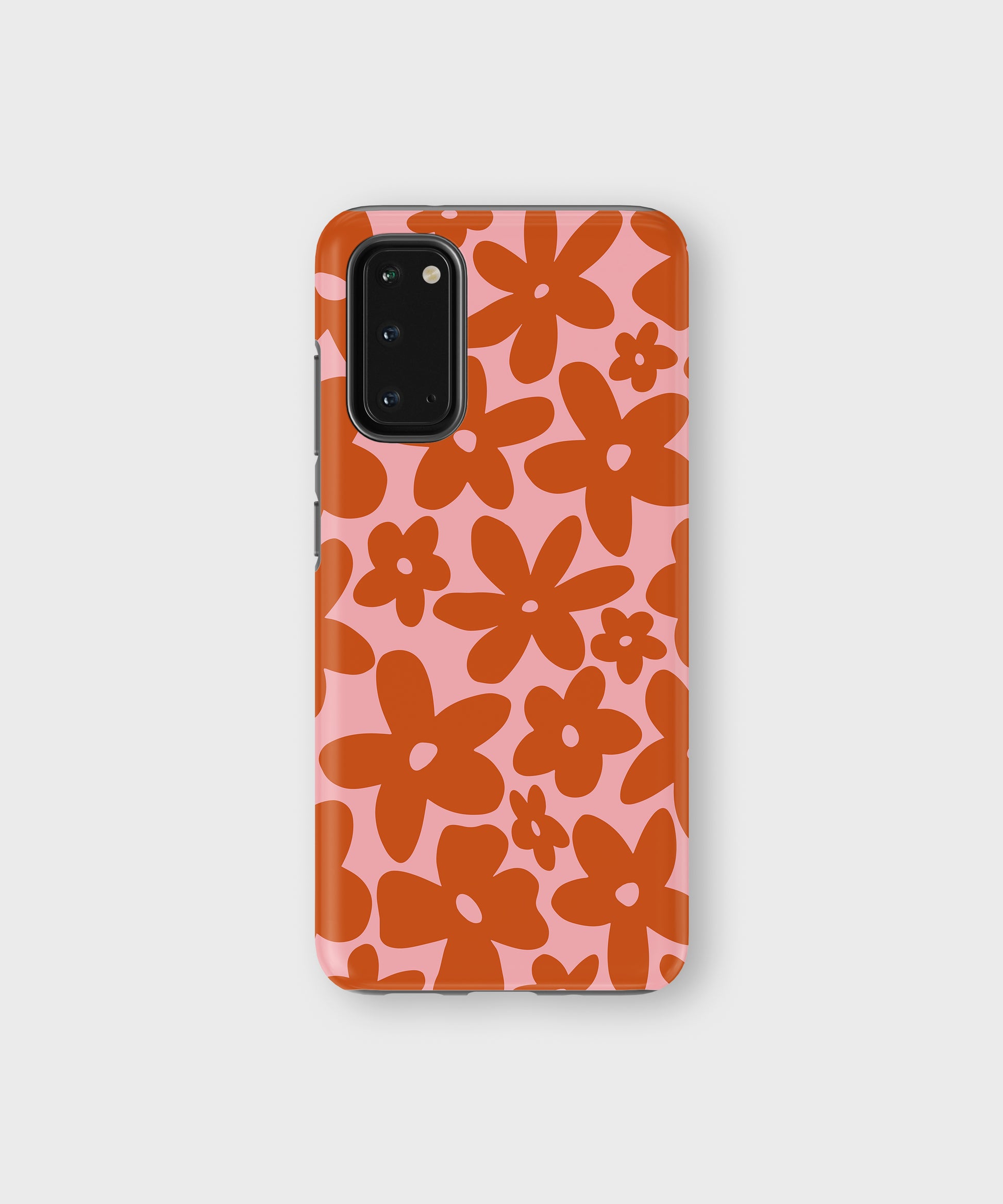 Floral Tough Phone Case Rust