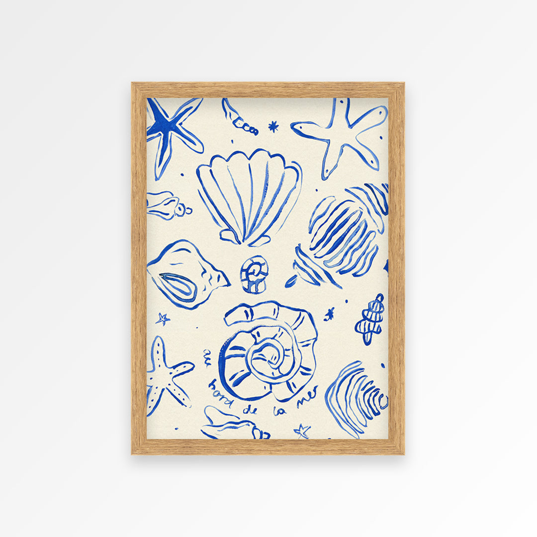 Sea Shells Hand Painted Print