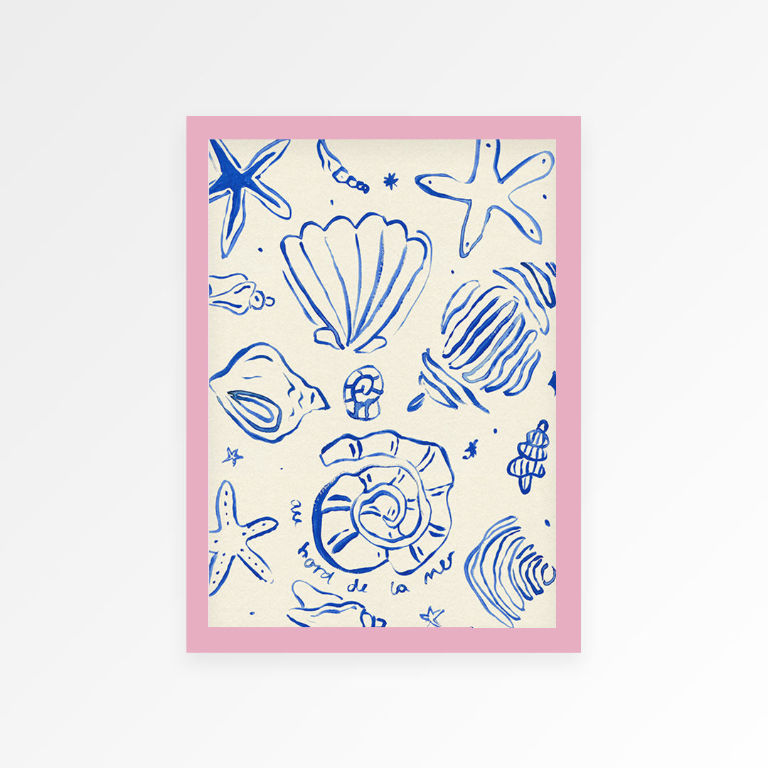 Sea Shells Hand Painted Print