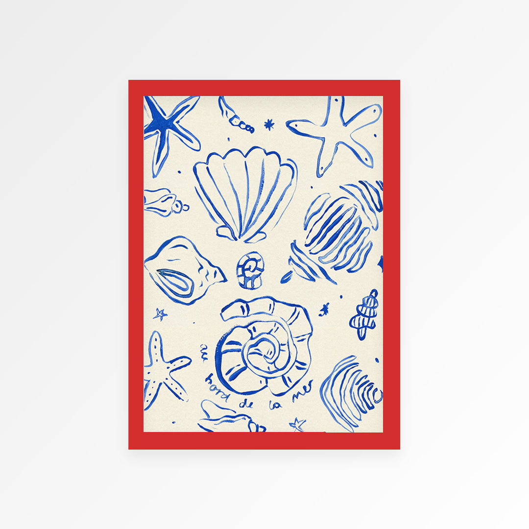 Sea Shells Hand Painted Print