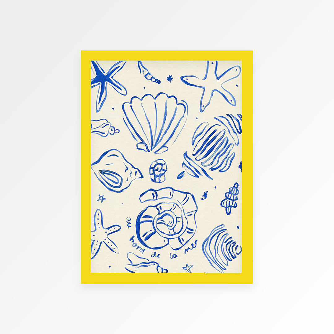 Sea Shells Hand Painted Print