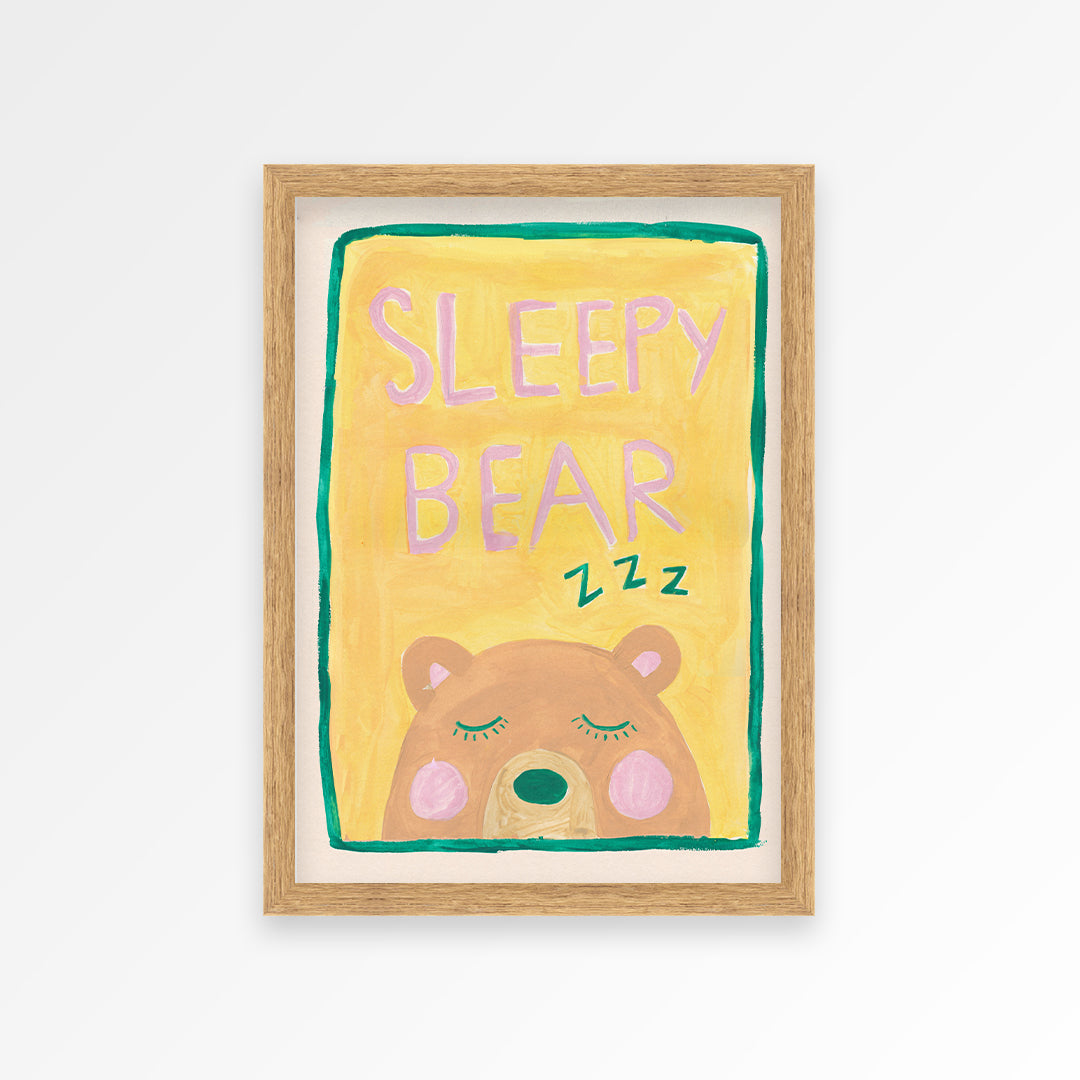 Sleepy Bear Print