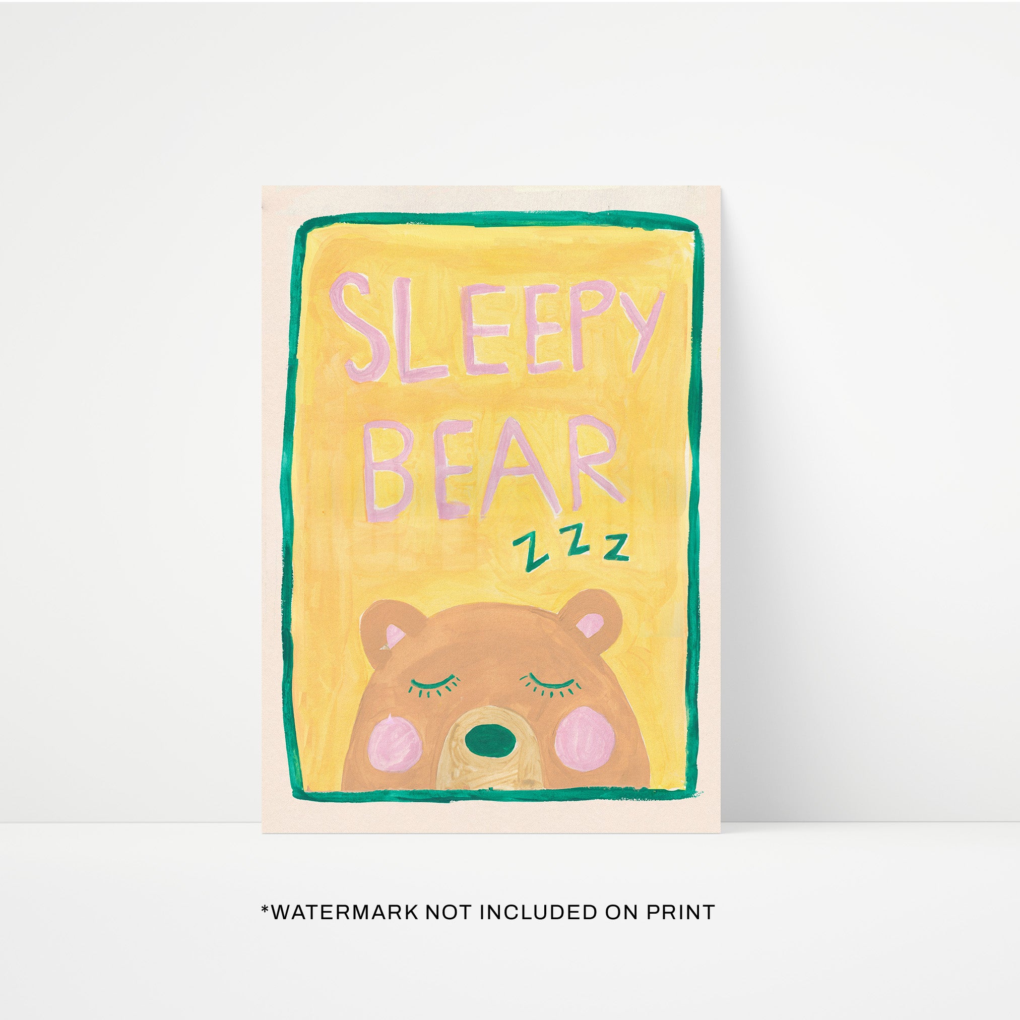 Sleepy Bear Print
