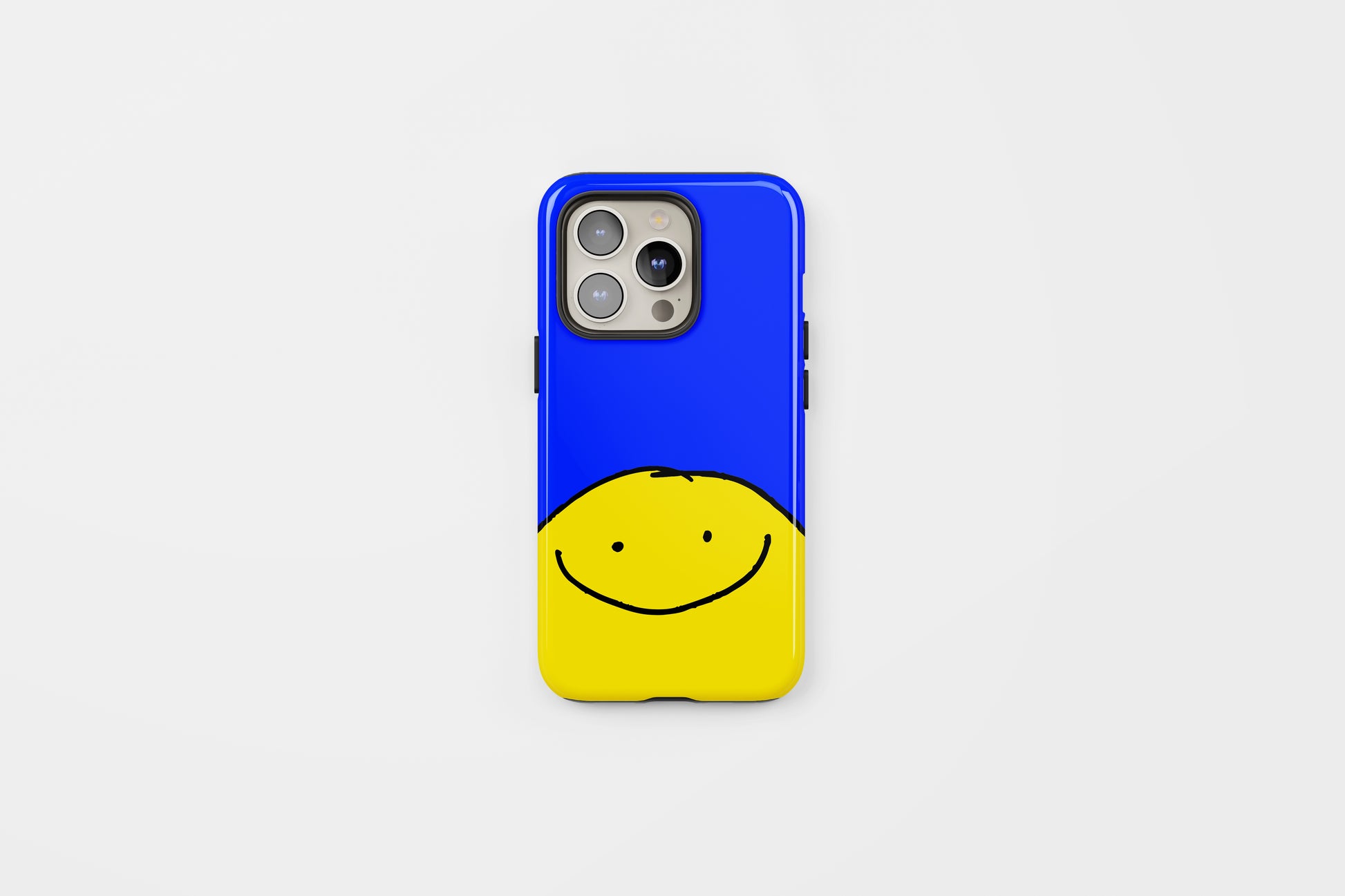 Smiley Tough Phone Case Blue
