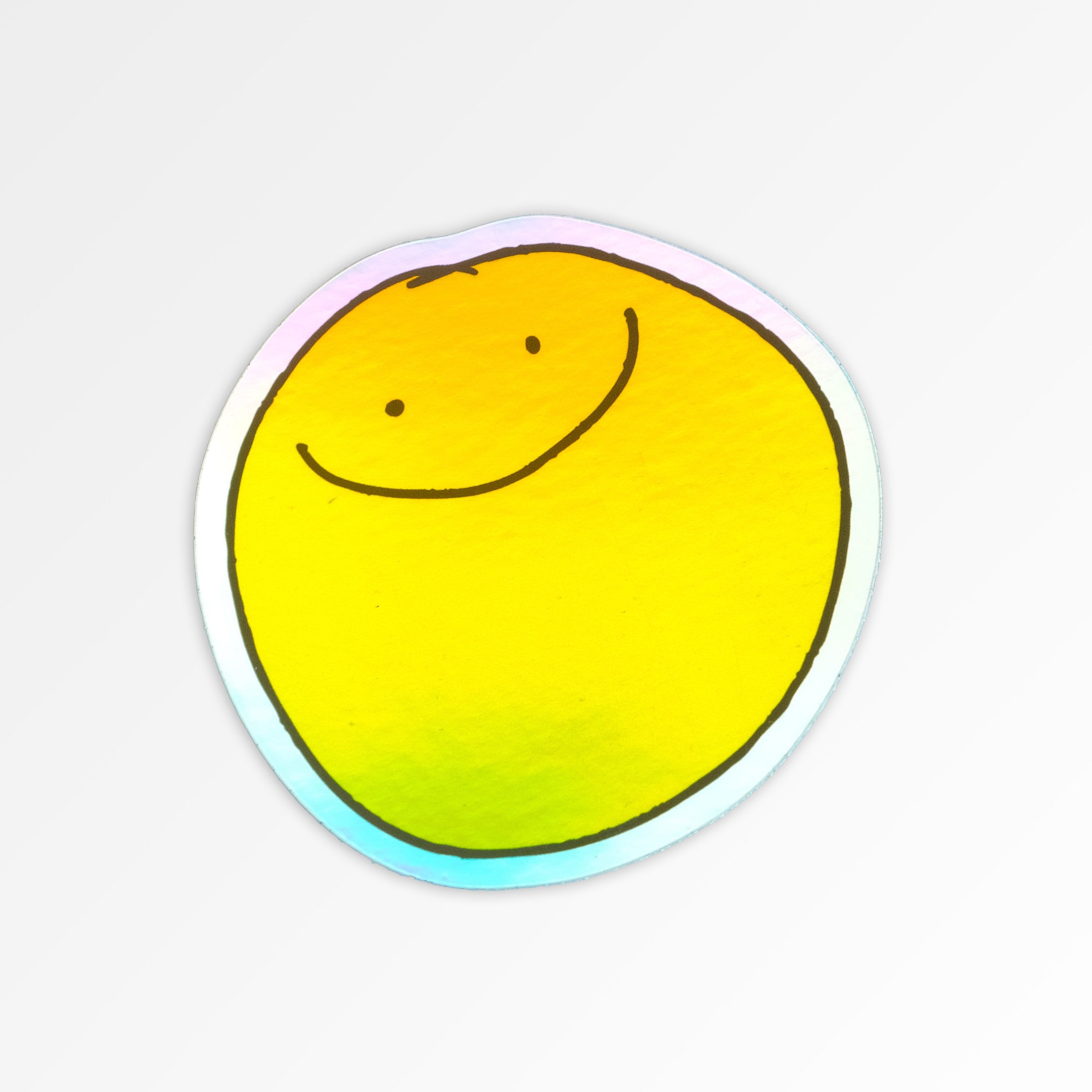 SMILEY HOLOGRAPHIC WATERPROOF VINYL STICKER