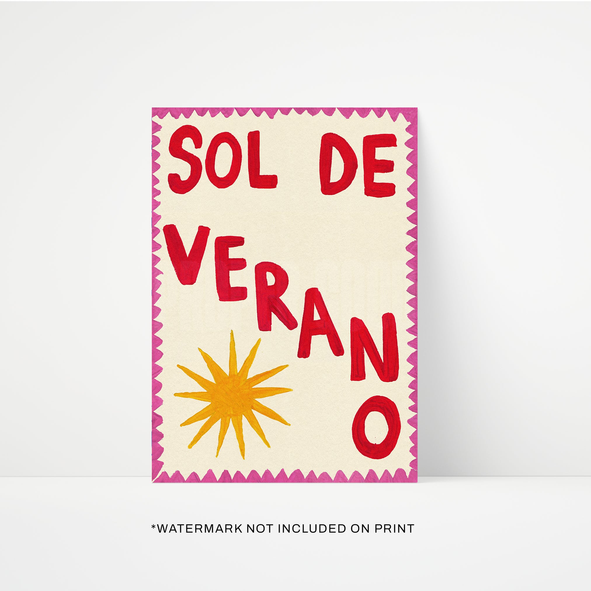 Sol De Verano Hand Painted Print