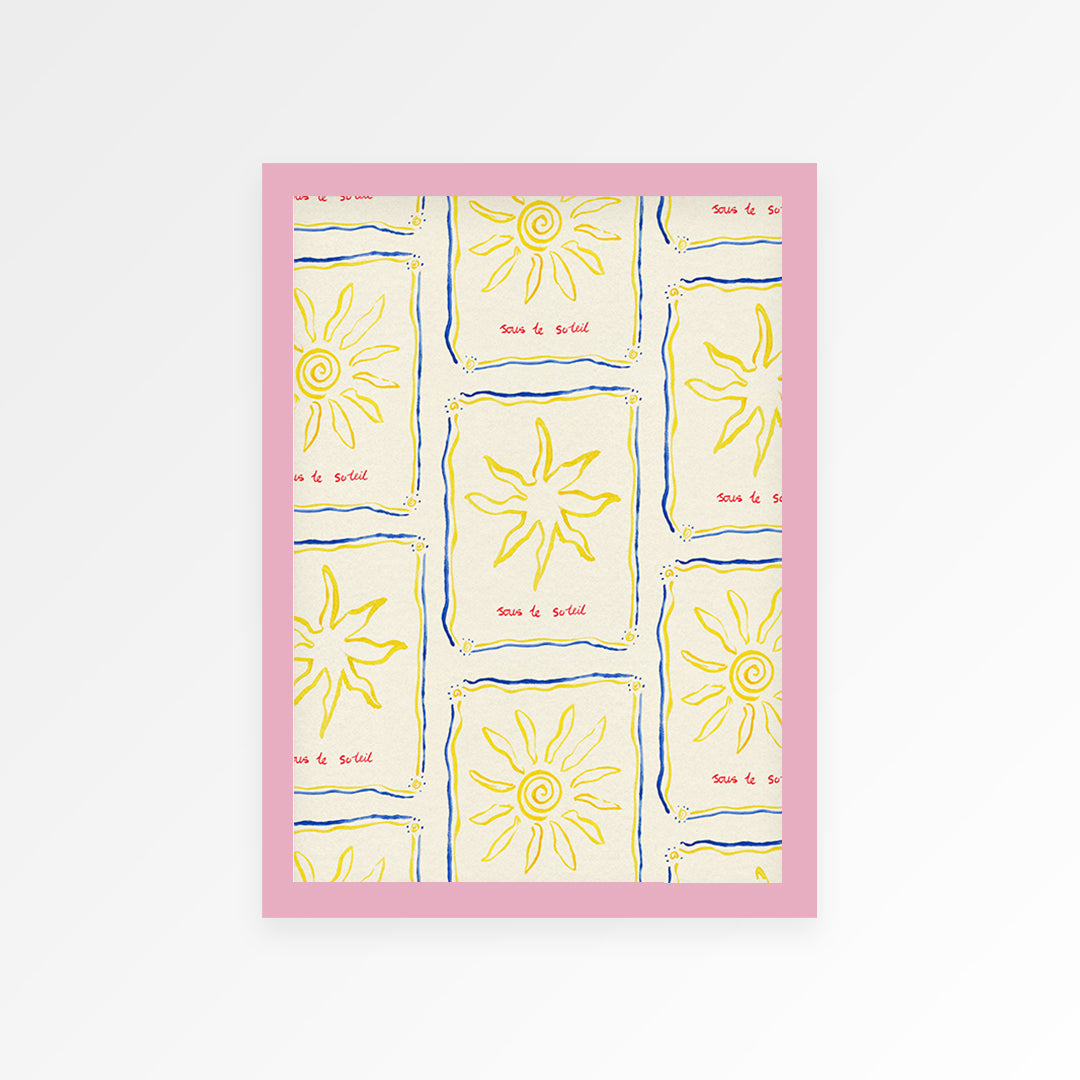 Sous Le Soleil Pattern Hand Painted Print
