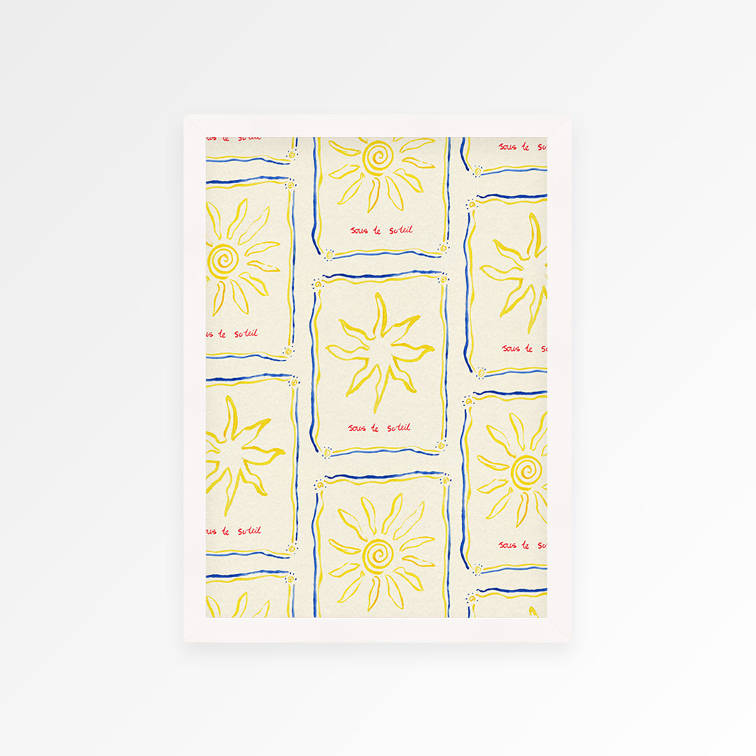 Sous Le Soleil Pattern Hand Painted Print