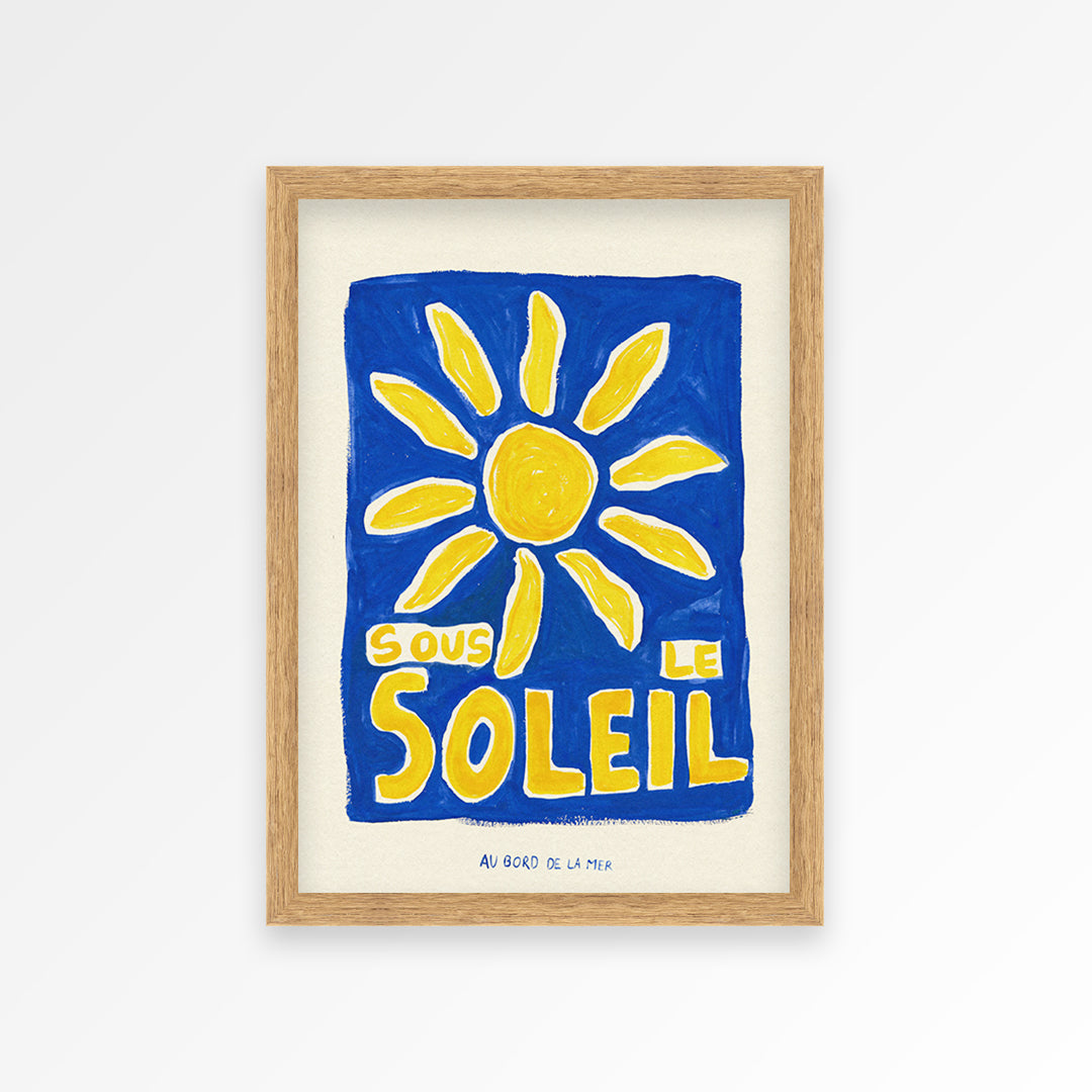 Sous Le Soleil Hand Painted Print