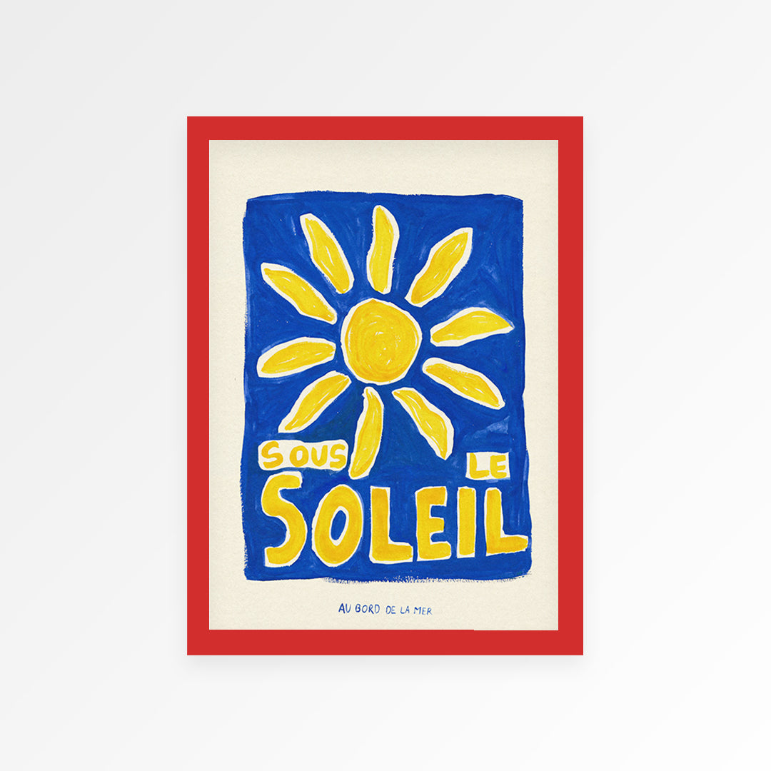 Sous Le Soleil Hand Painted Print